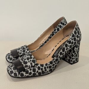 Sergio Rossi Glittered leopard-print woven print